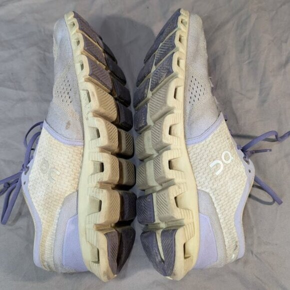 On Running QC On Cloud White and Purple Athletic Running Shoes Sneakers Wmn 7.5 - Picture 7 of 9